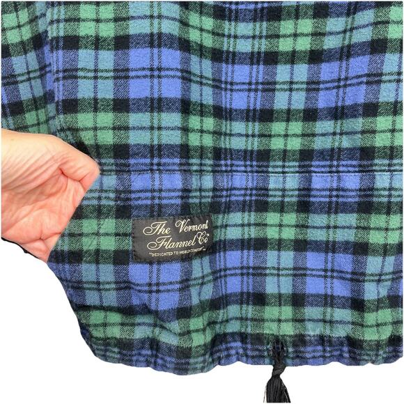 Vermont Flannel Co Hooded Shacket Plaid Youth 8-10 Kangaroo Pocket Lumberjack - Picture 3 of 10